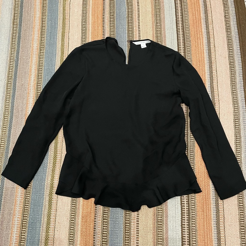 Diane von Furstenberg Black Silk Blouse